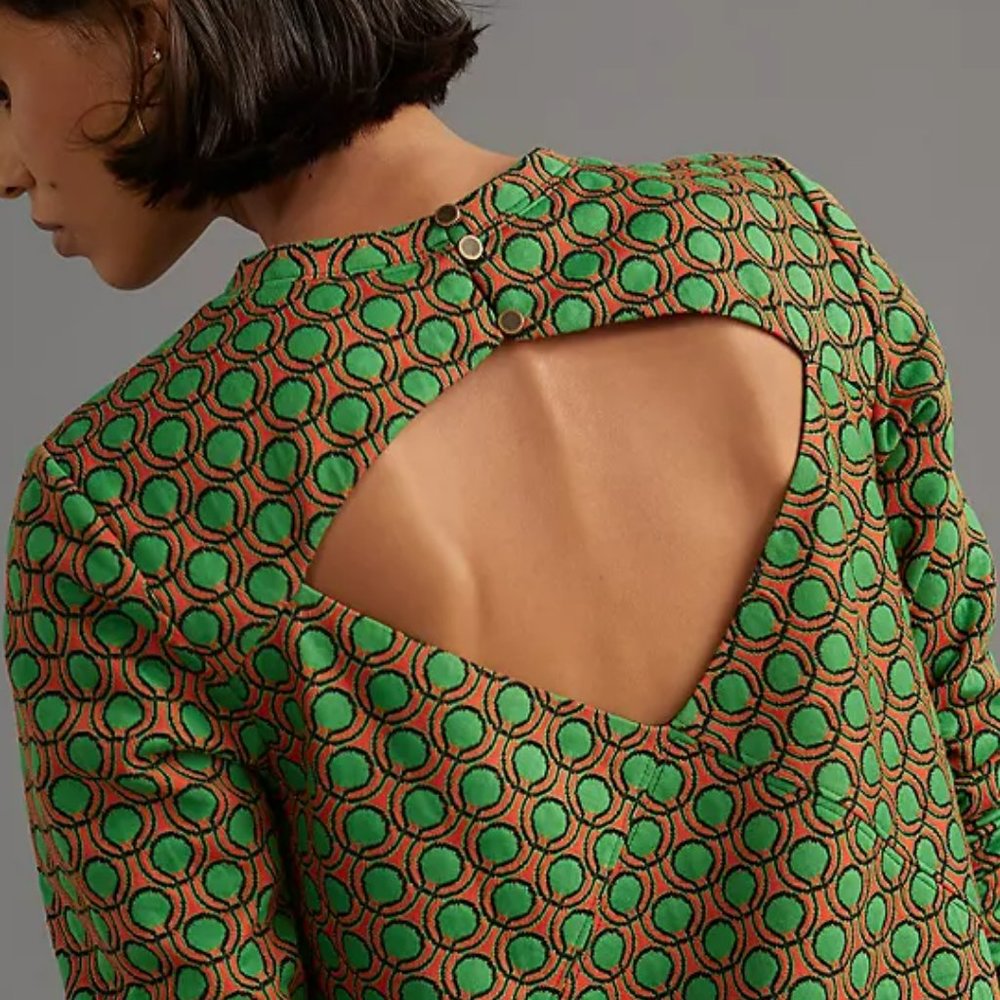 Maeve Jacquard Shift Mini Dress